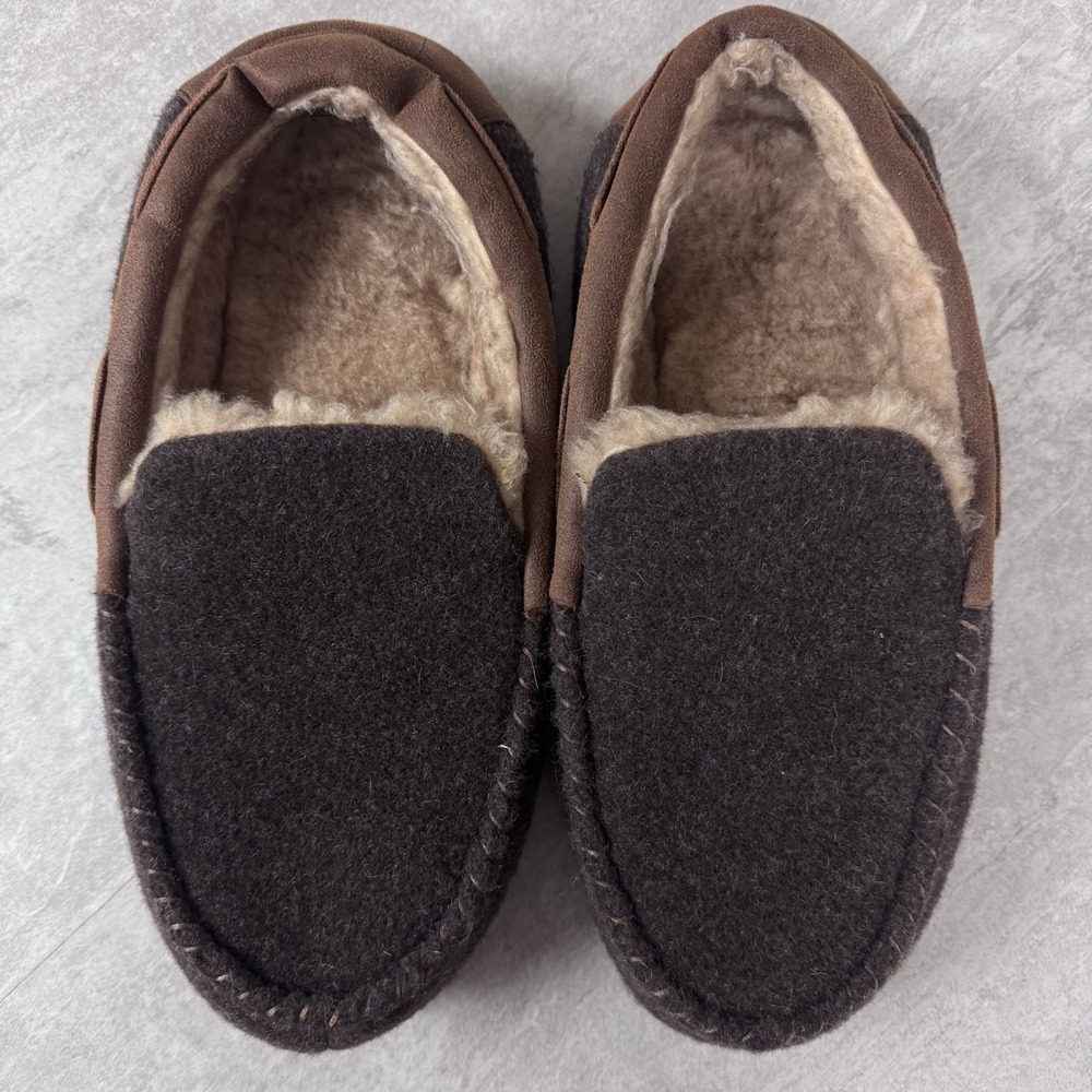 RockDove Men's Hearthfire Memory Foam Moccasin Slipper Brown Size‎ 13